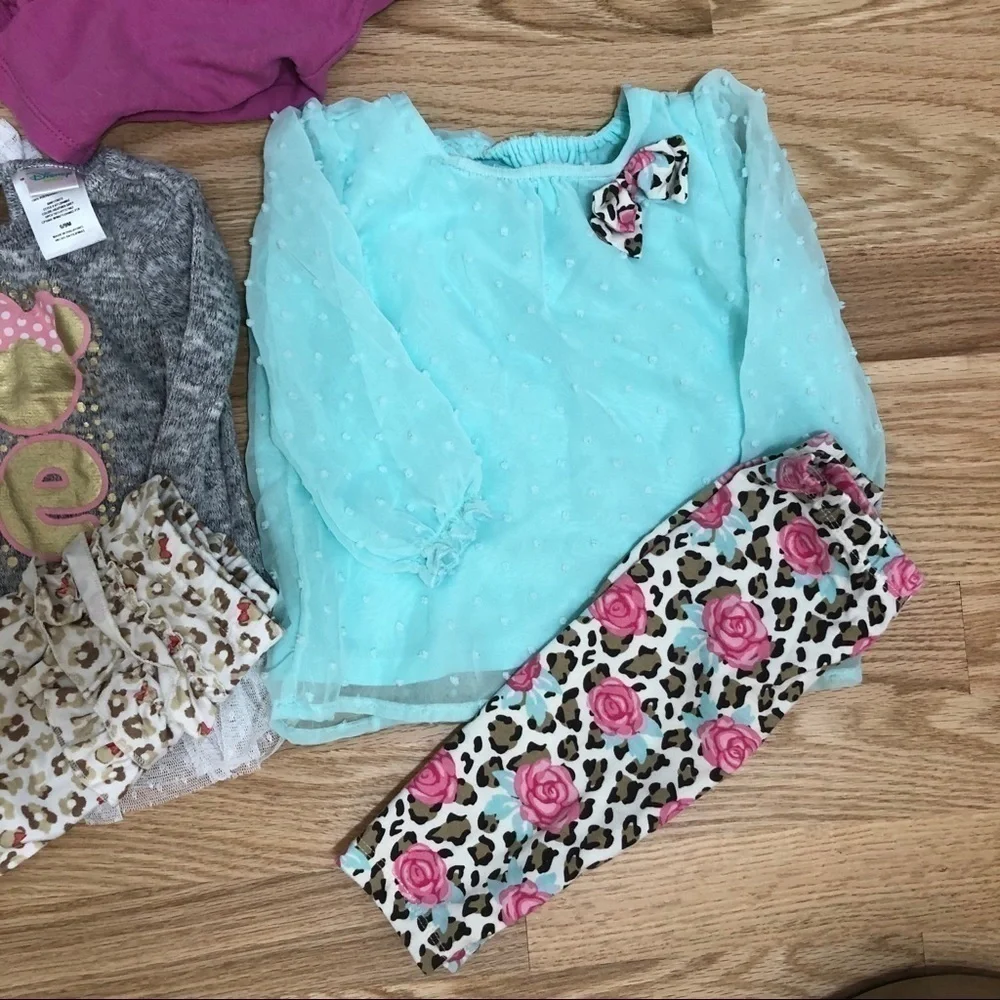 6-9 Month Outfit Bundle Minnie Mouse Cheetah Kids